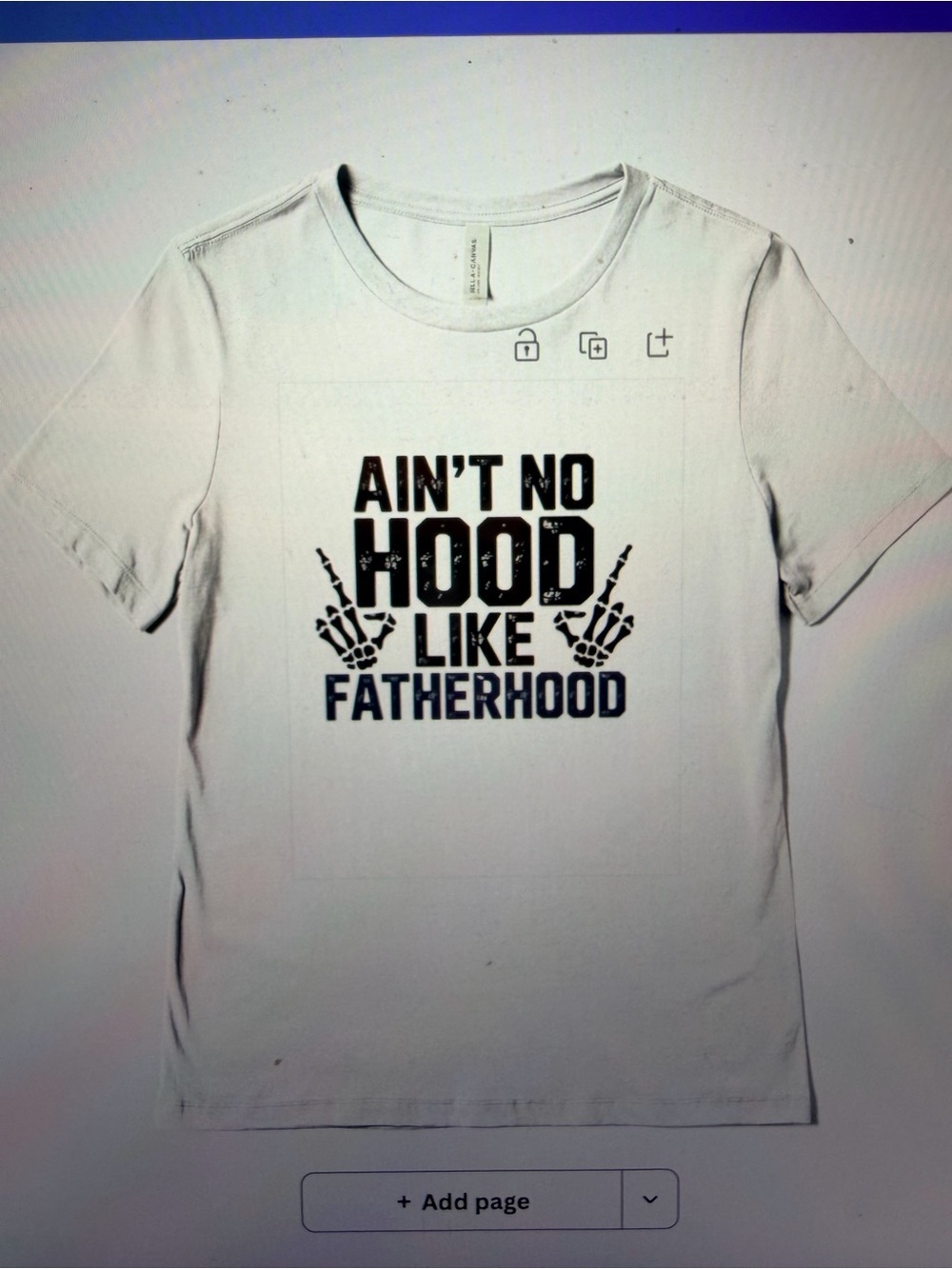 Unbranded White 'Ain't No Hood Like Fatherhood' Graphic Tee